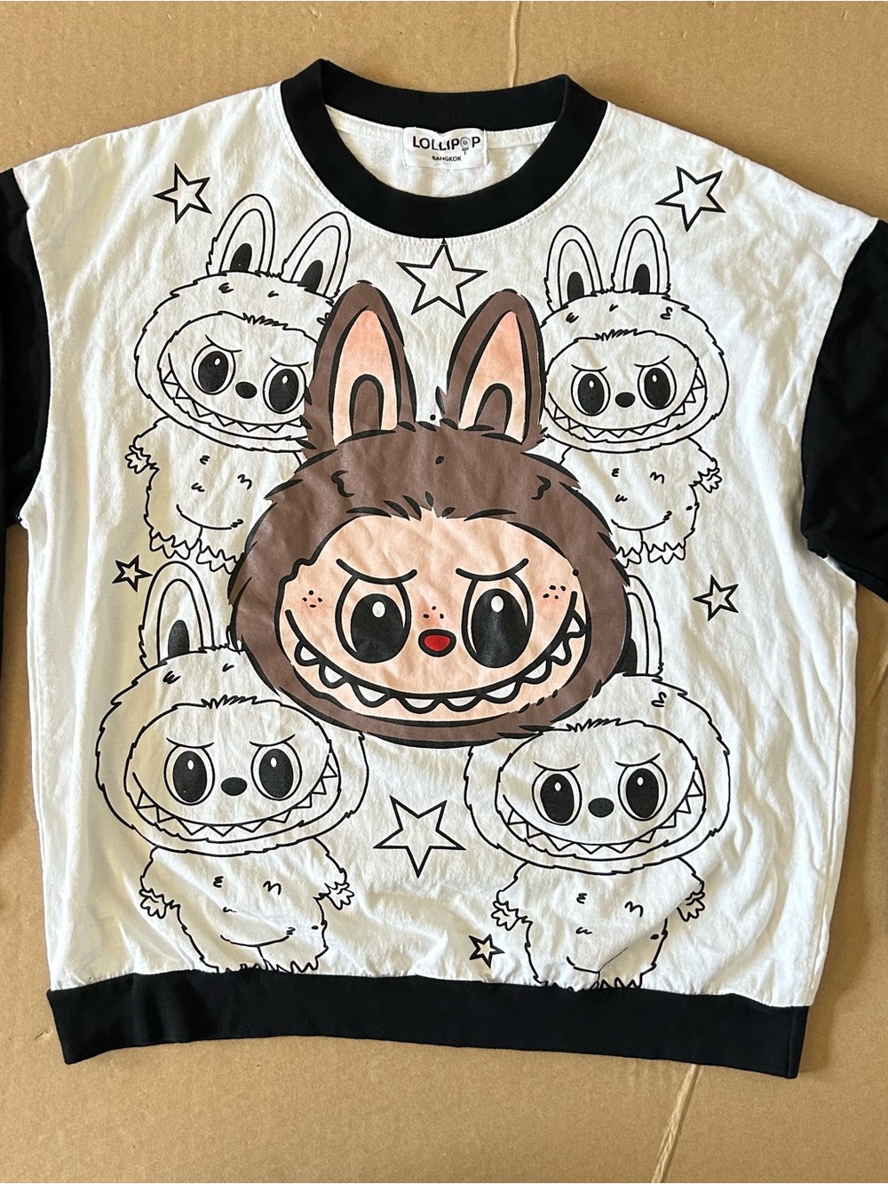 Lollipop Bangkok Labubu Graphic Sweatshirt Monster Character Long Sleeve Large